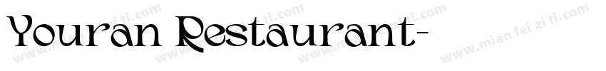 Youran Restaurant字体转换
